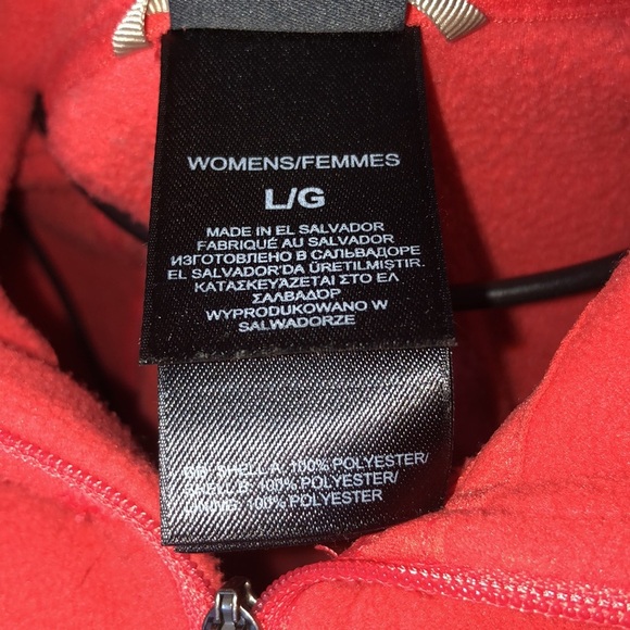 The North Face Tech 100 1/2-Zip Fleece Top (Women's) size large orange/pink top​ - Picture 7 of 12